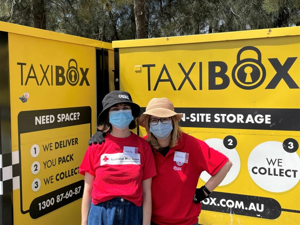 Generous volunteers at Australian Red Cross donation drive supported by TAXIBOX